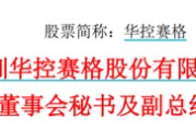 八卦算命华控赛格董事长、董秘、副总经理三高管同日辞职